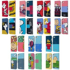 PEANUTS HALFS AND LAUGHS LEATHER BOOK WALLET CASE COVER FOR APPLE iPOD TOUCH MP3