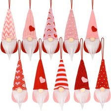 Valentines Day Decor, 10 Pcs Valentines Day Gnomes Ornaments Decorations,Vale...