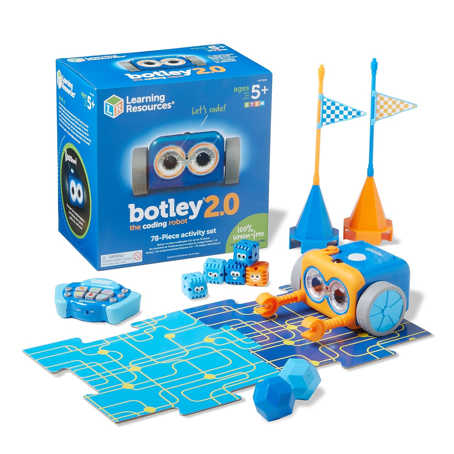 Botley 2.0 Coding Robot STEM Activity Set for Kids - LER2938 by Learning Resources-image