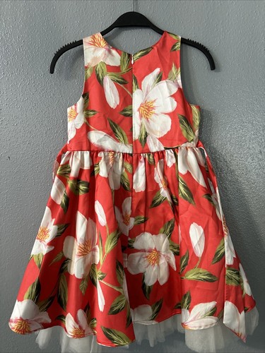 Couture Princess Sz 10 Sleeveless dress Floral Slip Attached Pearl Embroidered - Picture 7 of 8
