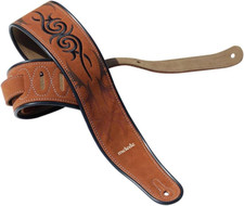 Leathers Deluxe Soft Italian Leather Guitar Strap, Super Soft Suede Backing, 2.5