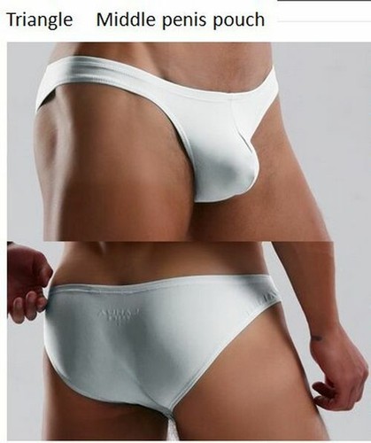 Mens White Swim Briefs Thong Sexy Swimsuit Fashion Beach Bikini Gay Bathing Suit - Afbeelding 33 van 40