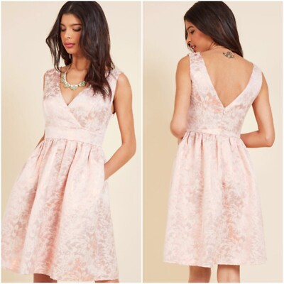 Liza Luxe Womens Dress Size Large My How Shine Flies Baroque Pink A Line  Pink | eBay