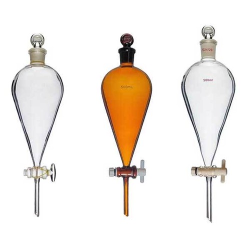 Embudo separador de vidrio 60 ml - 1000 ml PTFE llave de paso suministros de laboratorio au - Imagen 8 de 12