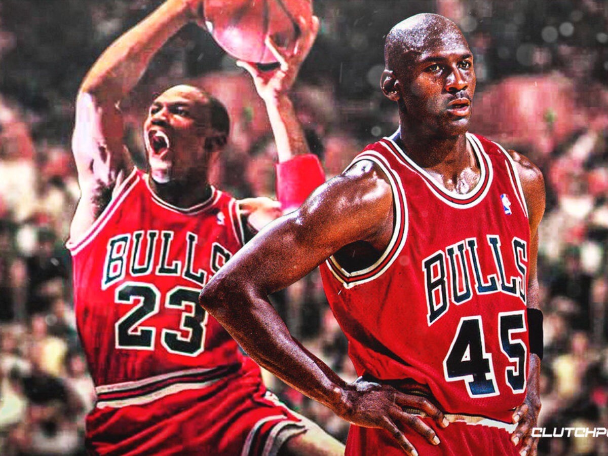 1995 MICHAEL JORDAN WEARS #45 JERSEY TICKET STUB BULLS
