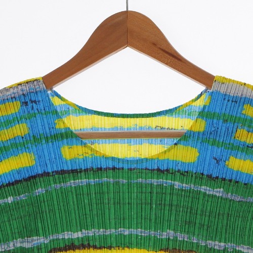 Auth PLEATS PLEASE ISSEY Total pattern short sleeves Cut Tops T-shirt 3 - Picture 3 of 9