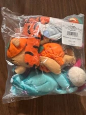 NWT 3 Disney Halloween SCIENTIST TIGGER, PUMPKIN POOH, EEYORE Mini Bean Bag 