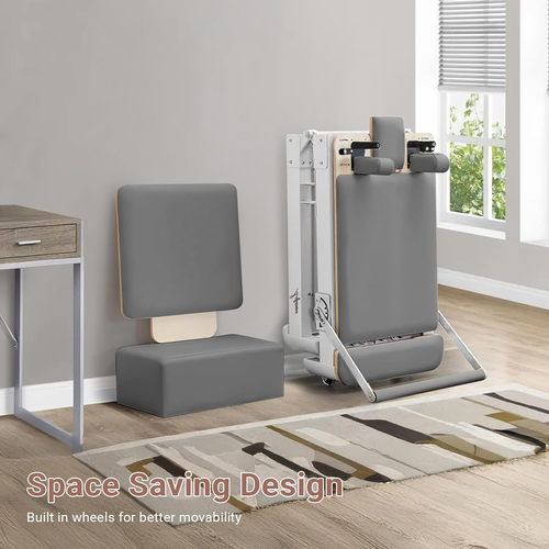 Pilates Reformer Set, Commercial Grade Foldable Pilates Machine with Jumpboard, - Picture 7 of 12