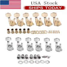 6R Inline Guitar Tuning Peg Locking Tuners Machine Heads Key 1:18 for Strat ST