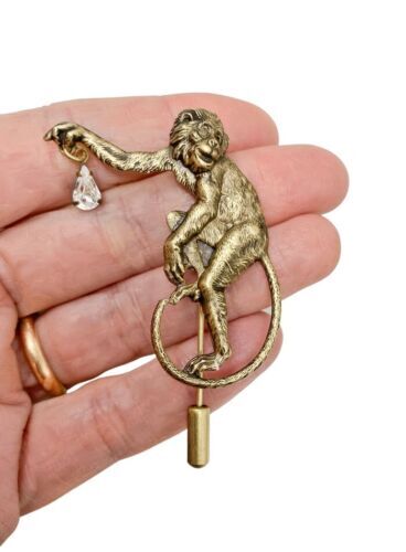 NEW VTG Sweet Romance USA Art Deco Style Bronze Hair Pin  display picture 1