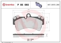 Brembo P 85 065 Bremsbelagsatz, Scheibenbremse FüR Audi Porsche Vw