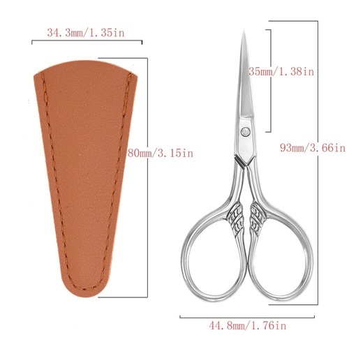 Small Facial Hair Scissors 3 Colour Beauty Grooming Kit for Eyebrows Beard Nose - Picture 4 of 20