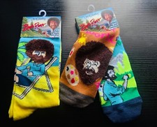 3x Bob Ross Socks 1 crew  2 low Men Size 8-12 Women 9-14 Joy Of Painting
