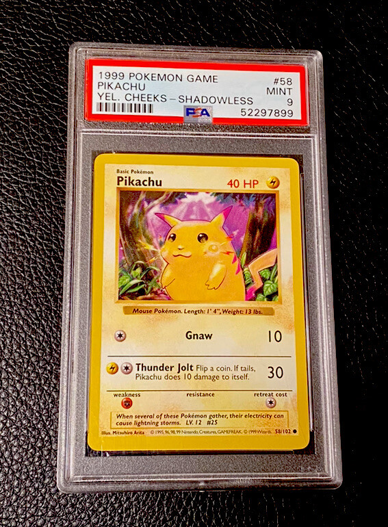 1999 ピカチュウ　イエローチーク　シャドーレス PSA10 PSA10】ピカチュウ 英語 イエローチーク シャドーレス ポケカ