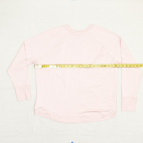 Athleta Women's Pullover Sweatshirt Crew Neck Solid Modal Pink Size XL - Picture 4 of 8