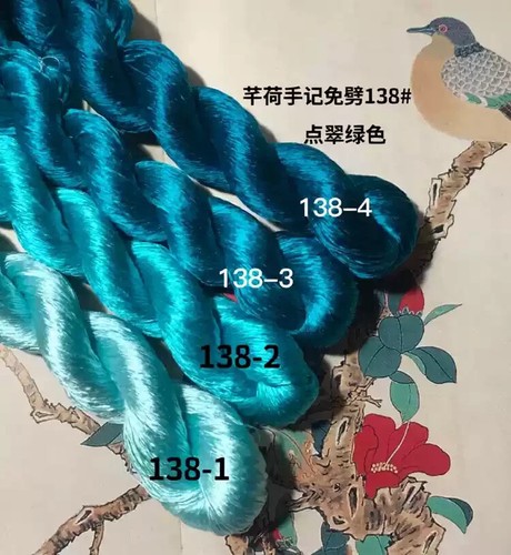 100%mulberry silk,hand-dyed wrapping velvet flower Twistless nosplit silk thread - Picture 25 of 36