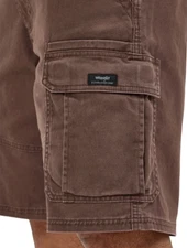Men's Wrangler Relaxed Fit 10 in Cargo Shorts w/ Stretch Choc. Brown CHOOSE SIZE