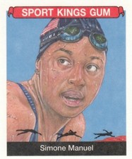 SIMONE MANUEL STANFORD SPORTKINGS SPORT KINGS MINI VOLUME 1 #23 2018 18 SAGE