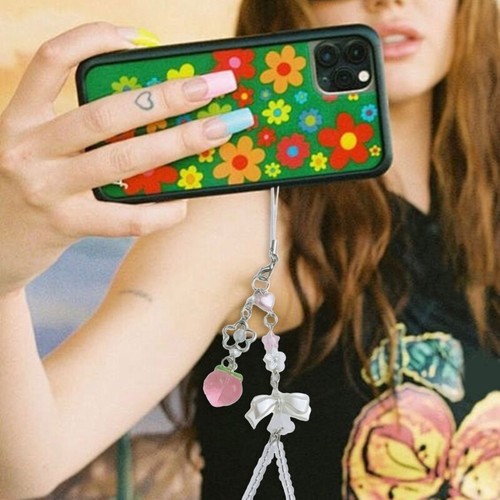 Phone Accessory Strawberry Phone Lanyard Handmade Pendant for Fashion Lover - Zdjęcie 7 z 8