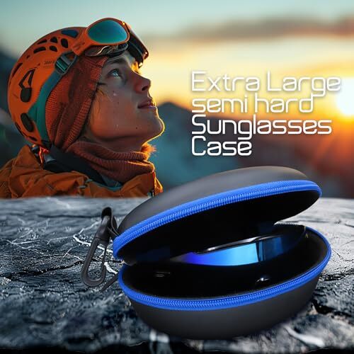 Sports Sunglasses Case and Slim wallet Semi hard large glasses case B701 Xl - Bild 2 von 6