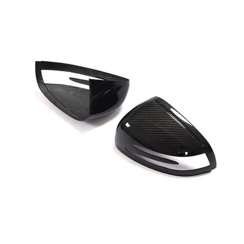 Carbon Fiber Side View Mirror Cover Caps for SLK R172 R231 C197 C190 2011-22 L+R - Picture 3 of 7