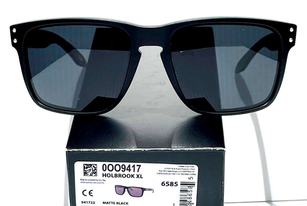 NEW Oakley HOLBROOK XL Matte Black POLARIZED Galaxy Black Lens
