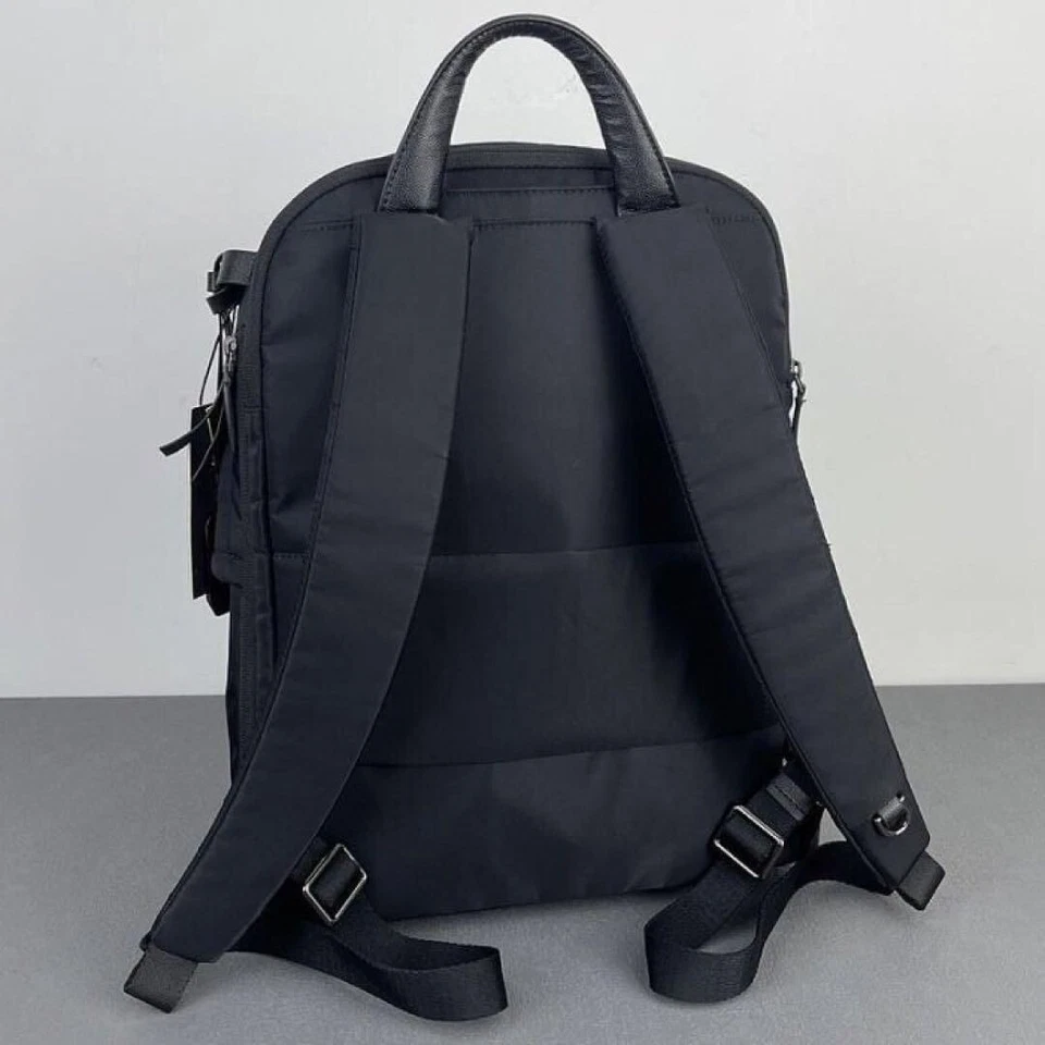 Mochila TUMI VOYAGEUR Montana Negra Nylon Gunmetal Business Outlet Nueva Foto 4 de 4