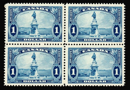 Canada #217-227 King George V Pictorials 1c to $1, Block of 4 MNH F-VF (CV $788) - Picture 10 of 12