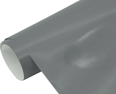 Film Adhésif Vinyle Pour Carrosserie (Car Wrapping) - Gris Anthracite Brillant, 800x152cm, Sans Bulles