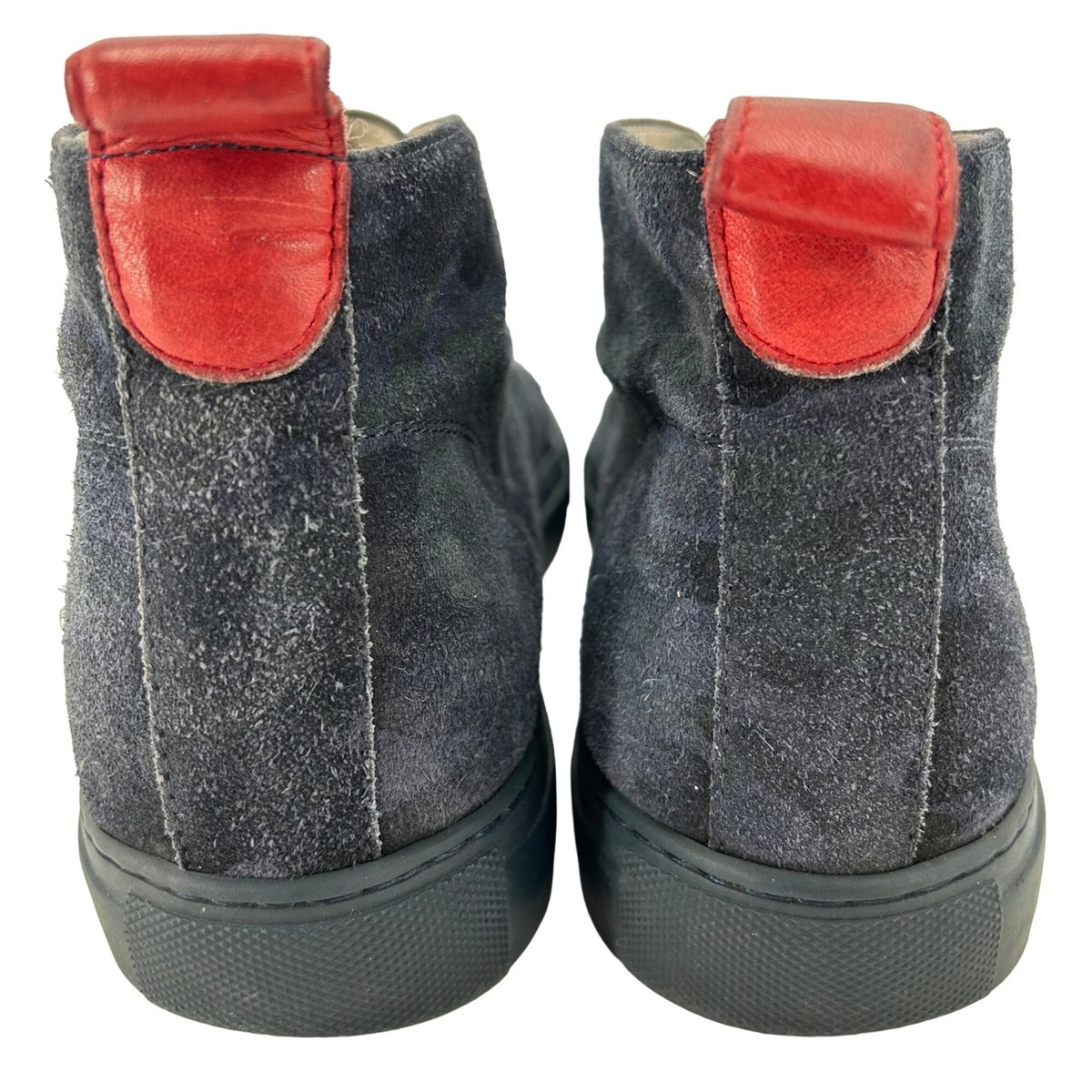 Del Toro Italy Navy Blue Camo Suede Chukka Boots Men 10 