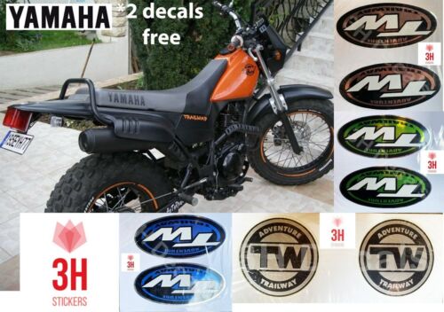 Custom made Yamaha TW tank Decal stickers graphics both sides + Side cup decals - Picture 1 of 5