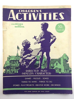 Children Activities 1942 Games Puzzles Sons Stories Drawing Kids Book N206