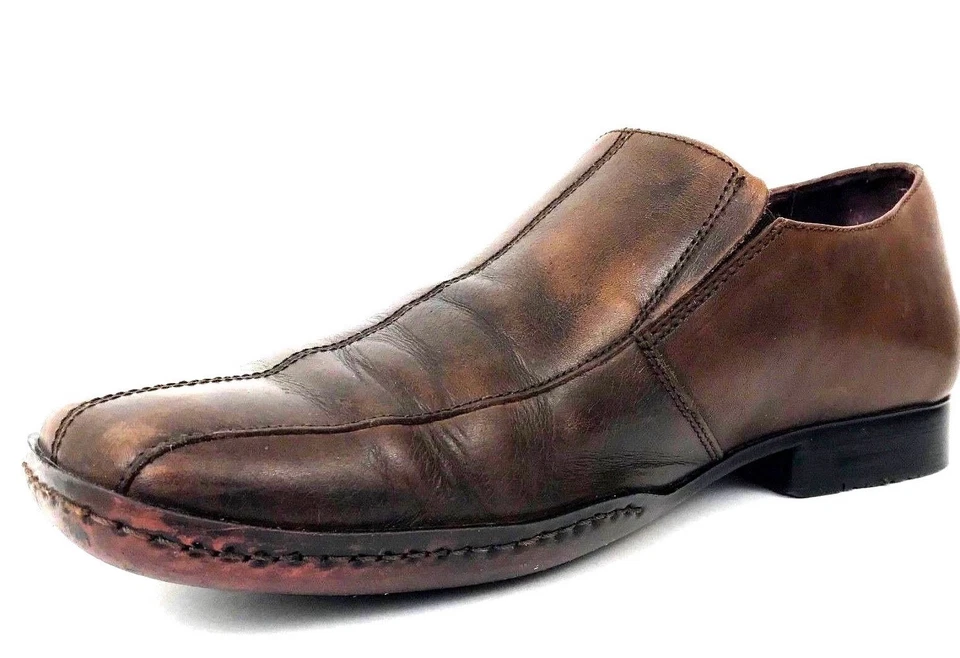 Мужские кожаные мокасины Lambretta без застежек размер UK41 / US 8 коричневые - Изображение 3 из 4