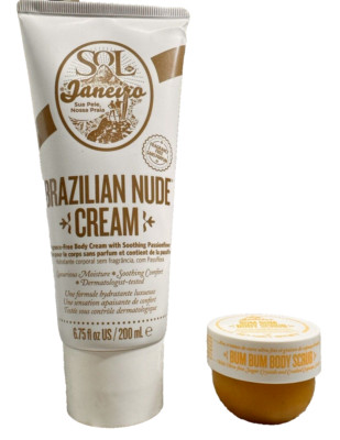Sol DE Janeiro  BRAZILIAN NUDE CREAM 6.75 with FREE BUM BUM BODY SCRUB .7