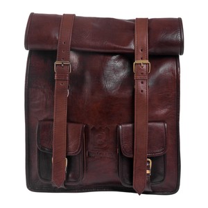 Lederrucksack Vintage Retro Herren Damen echt Leder Ledertasche Rucksack  rolltop | eBay
