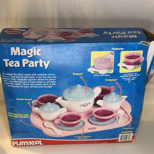 Vintage 2000 Playskool Magic Tea Set Party Pretend Play Color Change Complete - Imagen 4 de 19