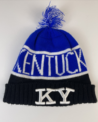 UK University Of Kentucky Wildcats Toboggan Winter Hat Beanie NCAA Blue White - Picture 2 of 6