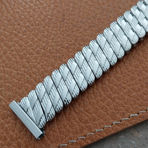 19mm 18mm 16mm 1950s Bellavance Stainless Steel Expansion nos Vintage Watch Band - Picture 2 of 6