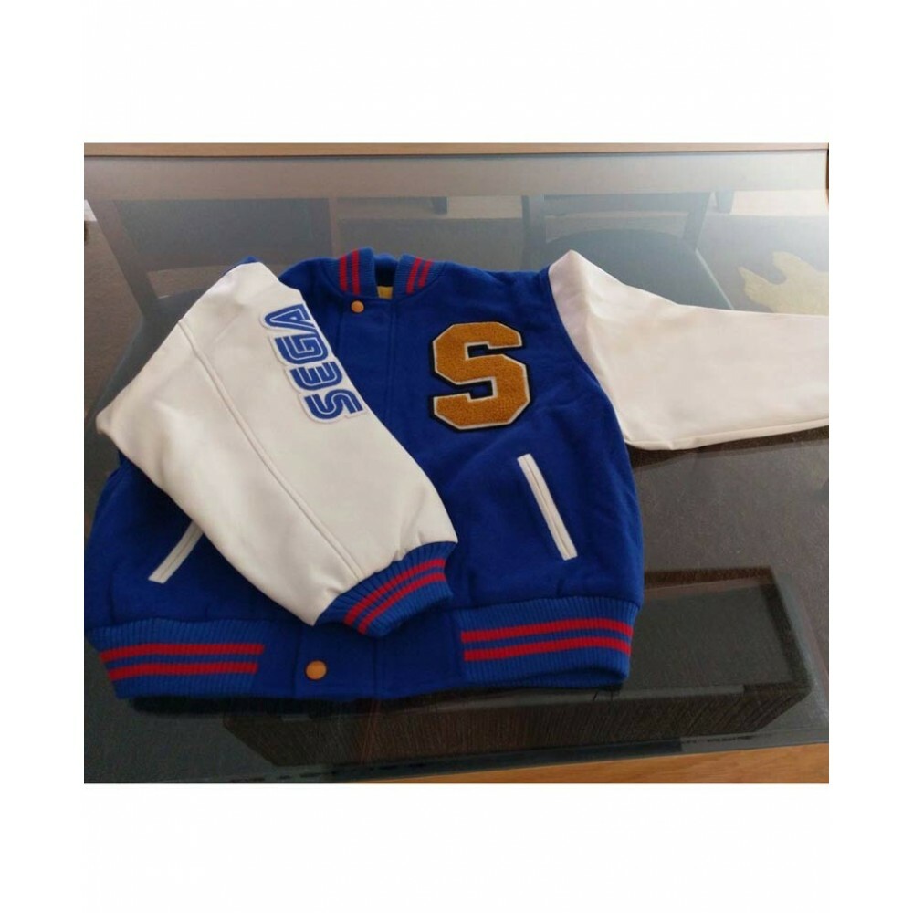 Sonic The Hedgehog Letterman Varsity Bomber Jacket Leather Sonic The Hedgehog Letterman Varsity Bomber Jacket Leather