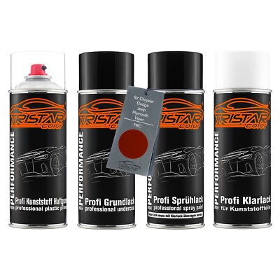 Autolack Spraydosen Set Kunststoff für Chrysler Dodge Jeep PRC Caliente Red Perl