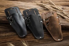 Leather Pruner Sheath, Tool Pouch for Pruning Shears, Full Grain Leather. LERO