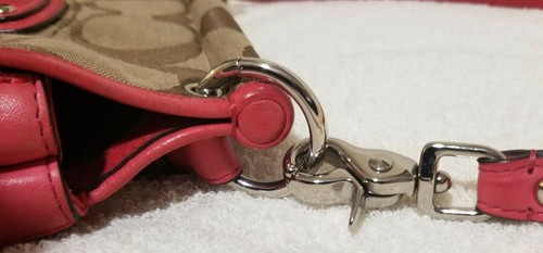 Gebrauchte Coach kleine Signature Tote rosa Lederriemen und Akzente - Bild 3 von 12
