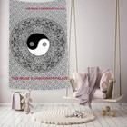 Black & White Indian Yin Yang Hipie Wall Hanging Tapestry Indian Throw Decor