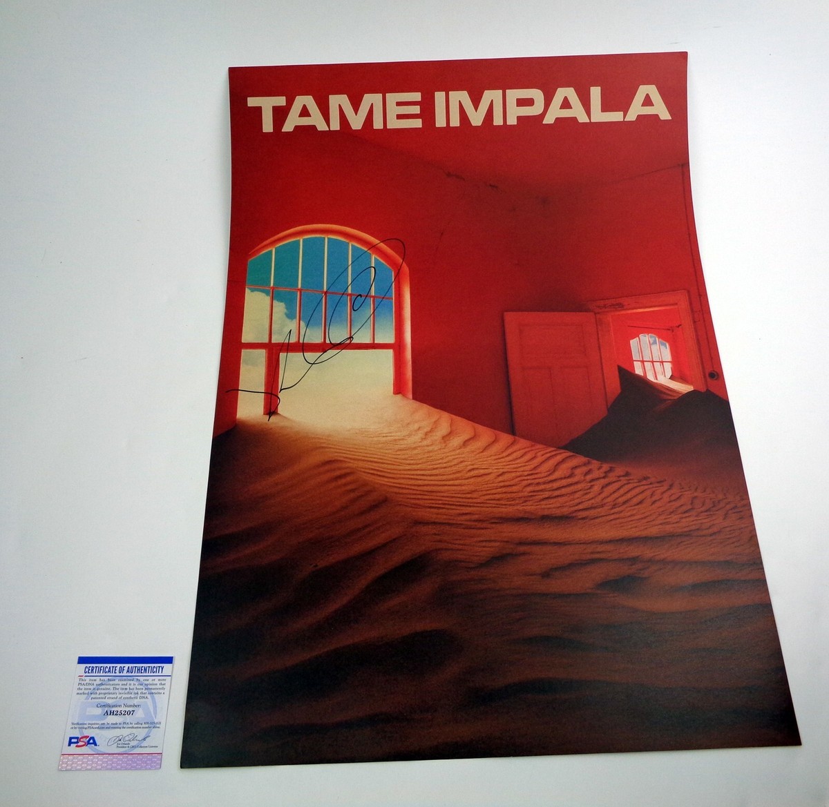 Tame Impala Original 10” + Signed poster Tame Impala Kevin Parker The Slow Rush Signed Autograph