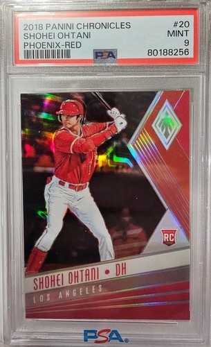 2018 PANINI CHRONICLES SHOHEI OHTANI RC PHOENIX RED /99 PSA 9