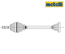 Drive Shaft Metelli 17-0434 for Seat Arosa