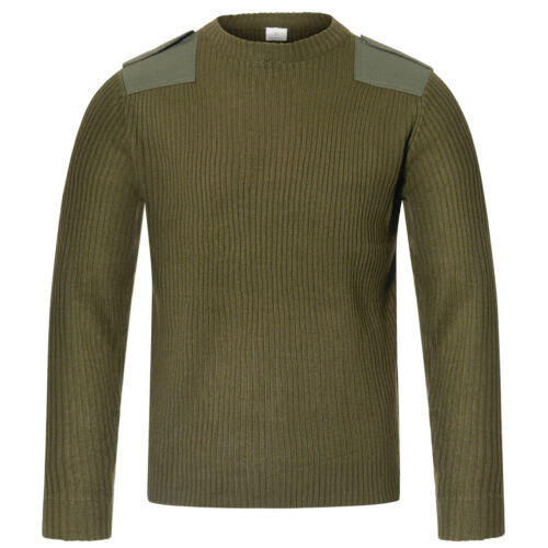 Army Military Combat Style Jumper Commando Pullover Security Sweater Top Olive - Picture 7 of 14