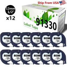12PK dymo 91330 label maker refills for LetraTag LT-100H Plus Printer