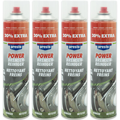 4x presto Power Bremsenreiniger Spraydose Teilereiniger 600ml