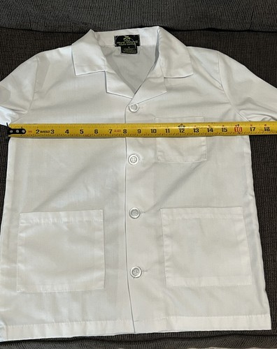 Natural Uniforms Childrens Lab Coat- White Size 4 dress up Toddler Halloween - Picture 6 of 7